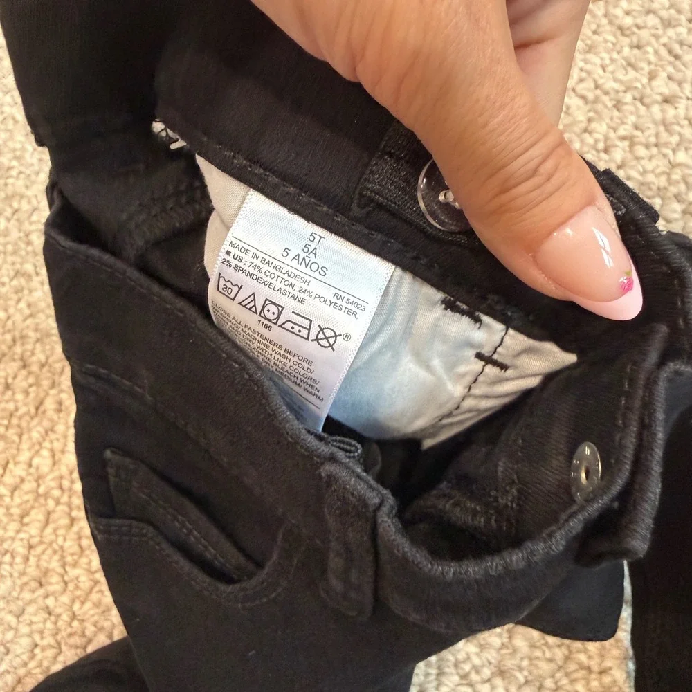 Old Navy Ballerina Super-Stretch Jeggings Black Skinny Pants Kids Size 5T NWT